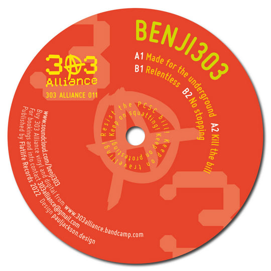 303 ALLIANCE 011 (VINYL ONLY) (Acid Techno) | Benji303 | Flatlife