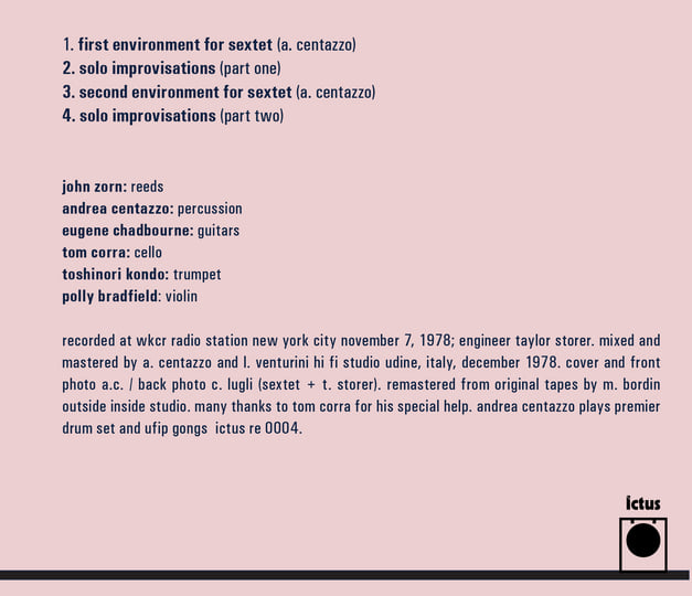 ENVIRONMENT FOR SEXTET (remastered from original tape reels