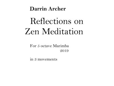 Reflections on Zen Mediation for Marimba main photo