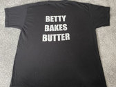Jez North 'Betty Bakes Butter' Black Metal Logo Tee photo 