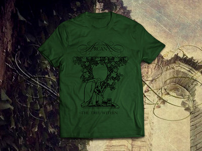 Arcana ‎– The Tree Within T-Shirt (Black on Dark Green) main photo