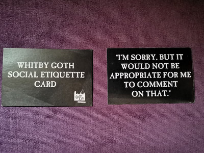 Goth Social Etiquette Card - 'Comment' main photo