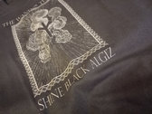 :Of The Wand & The Moon: ‎– Shine Black Algiz T-Shirt (Silver on Black / Golden on Black) photo 