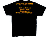 "Buzzsaw Sickness" Jacket Design Black T shirt. photo 