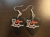 Rude Girl Revue - Guitar Pick Earrings - Black