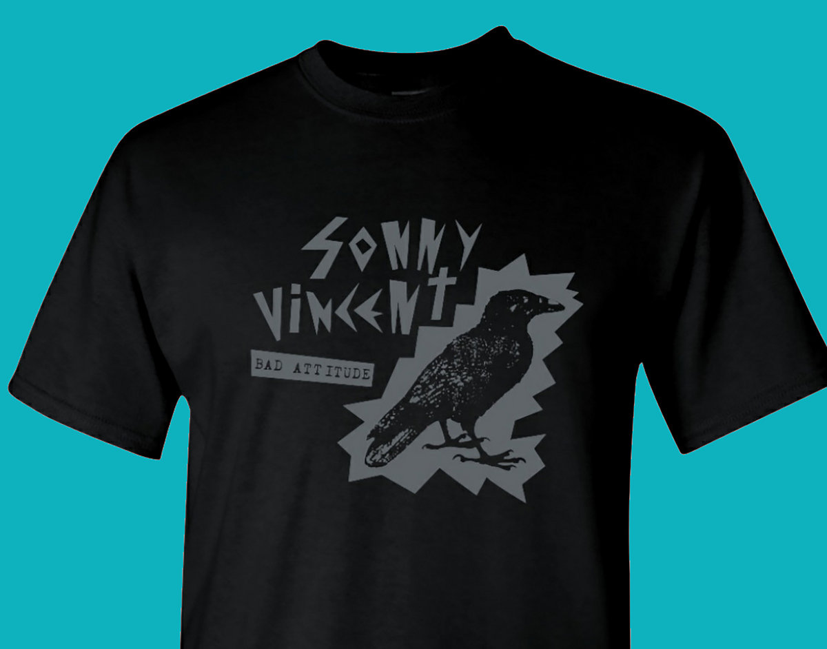 Black Shirt With Grey Crow Mens XL | Sonny Vincent/Testors