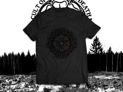 Brighter Death Now – Insanity T-Shirt (Black on Dark Grey) main photo