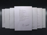 MARTYRS - Hand-Typed, Signed, and Stamped Lyric Set photo 