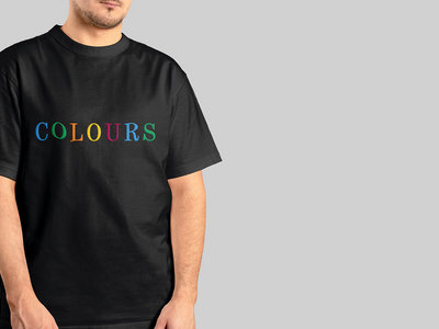 Embroidered Black 'COLOURS' Tee (True Colours 20th Anniversary) main photo