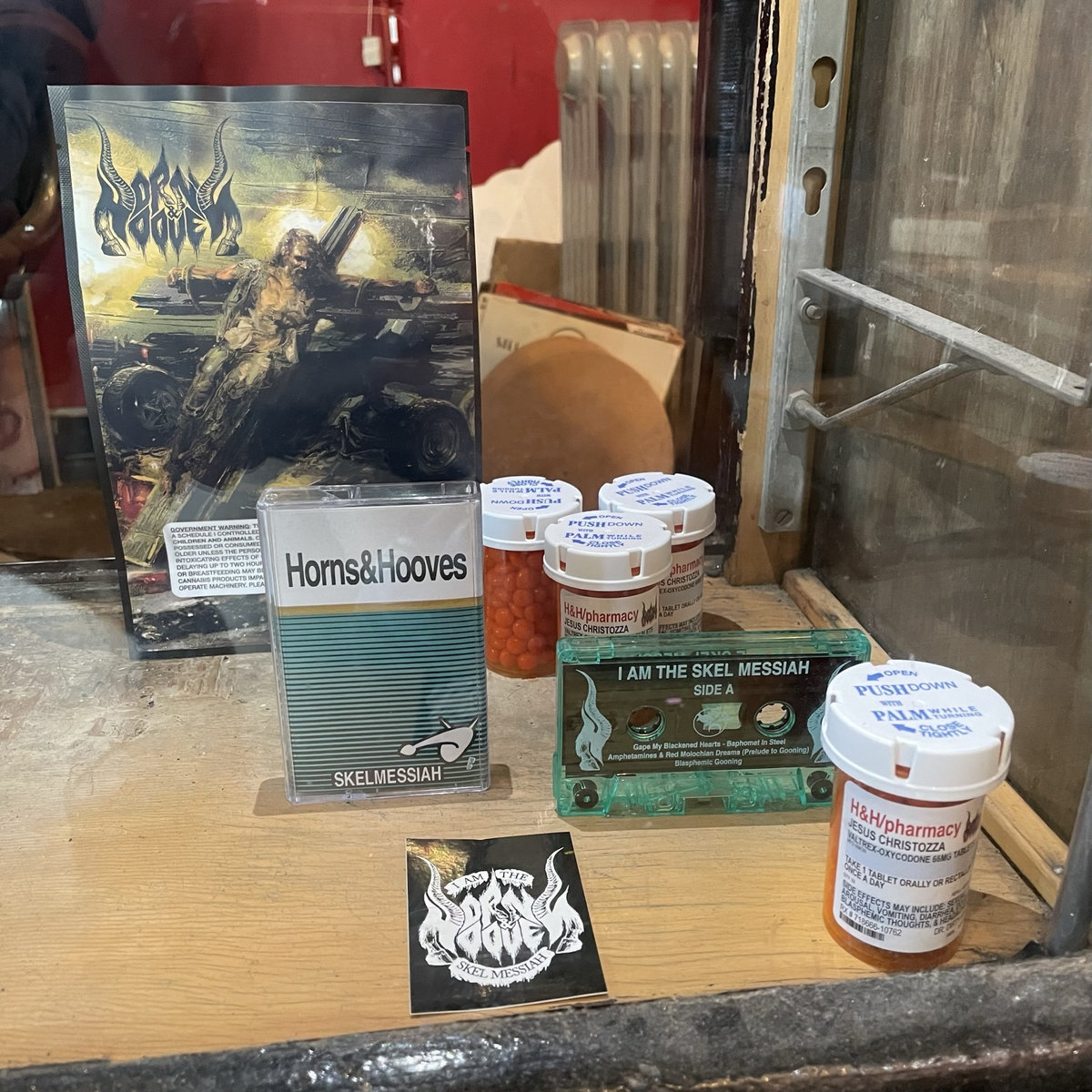 I Am the Skel Messiah Horns & Hooves Stygian Black Hand