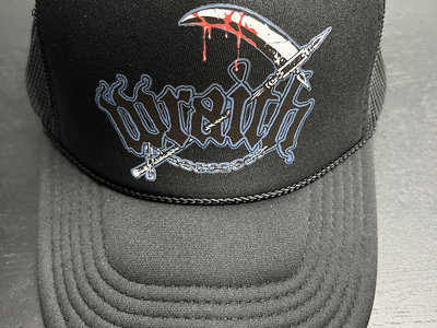 Blood Drip Logo Trucker Hat main photo