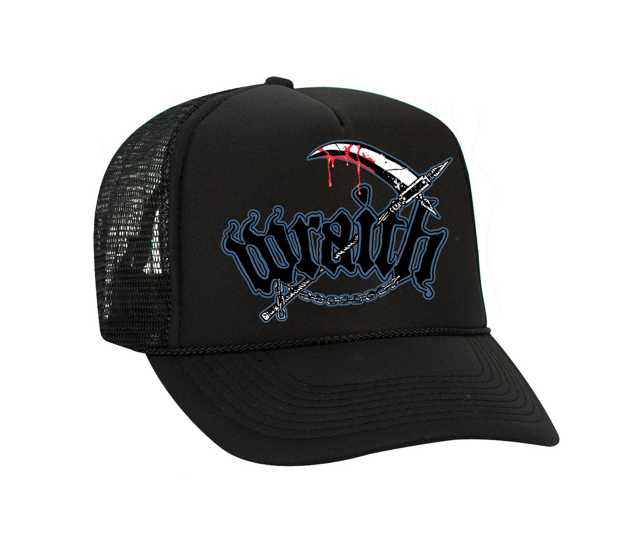 Blood Drip Logo Trucker Hat Wraith