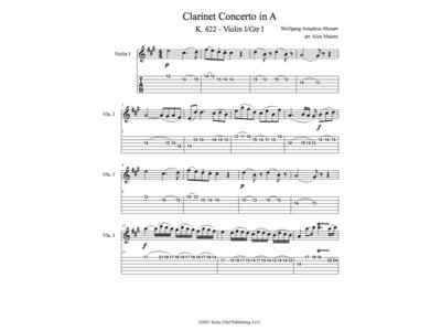 K. 622 Clarinet Concerto - Full Score Transcription main photo