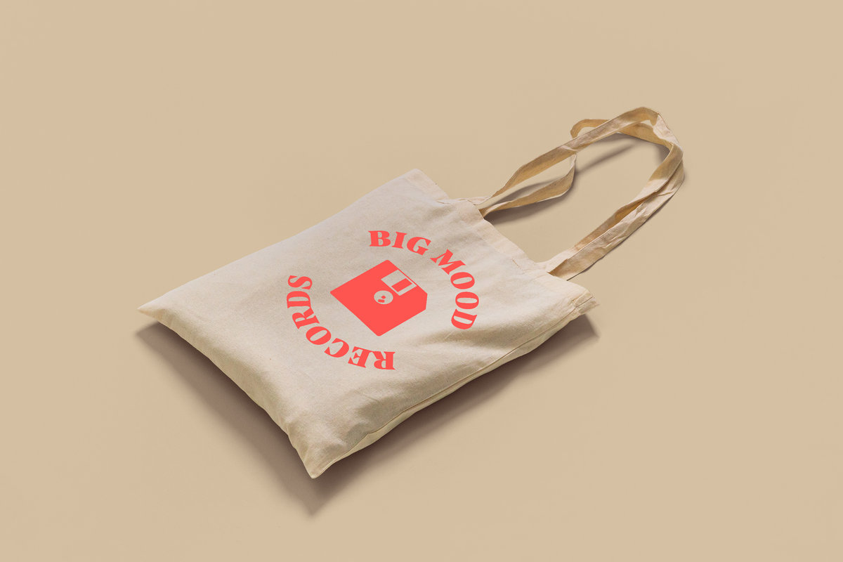 Limited Silk Screen Printing Tote bag Big Mood Records