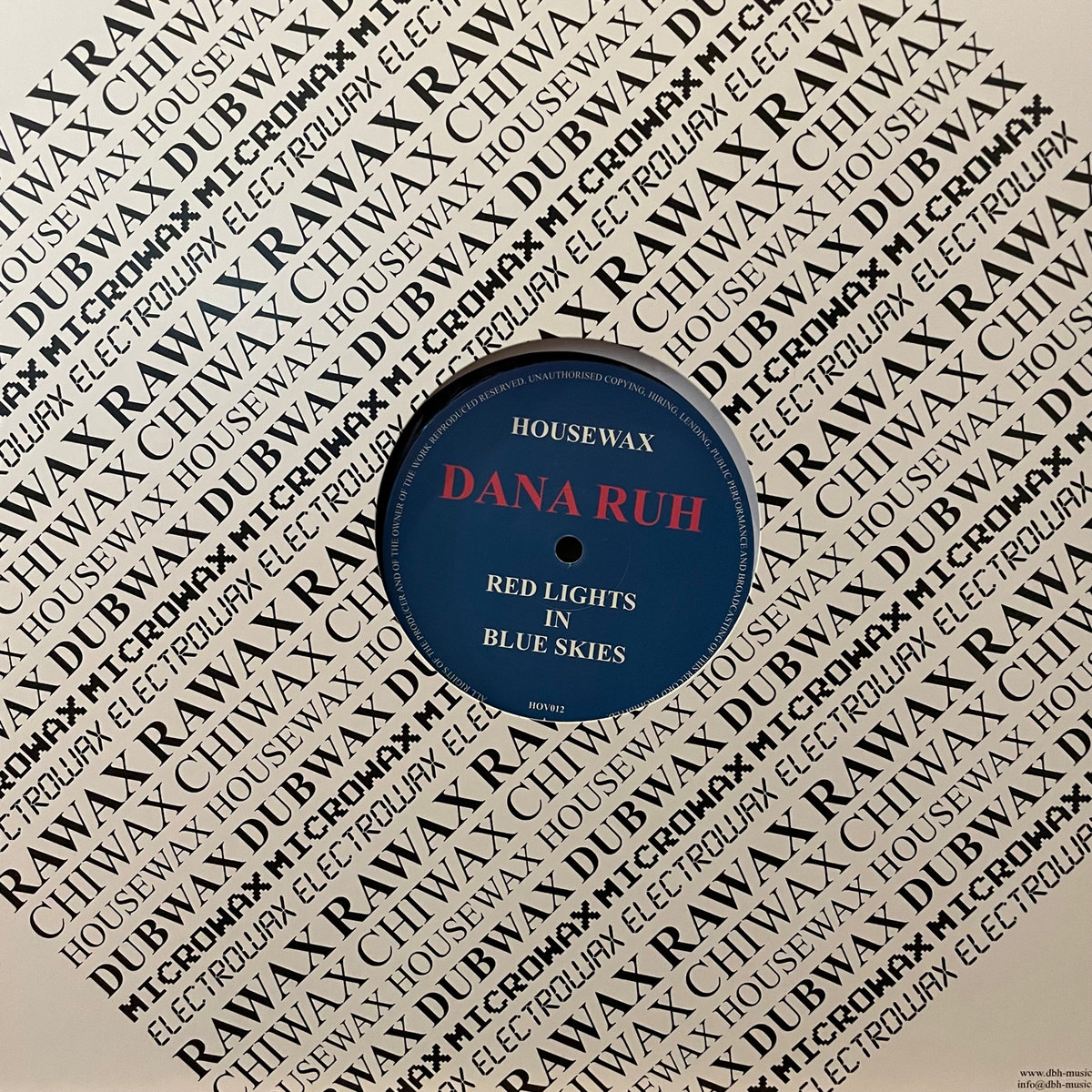 HOV012 - Dana Ruh - Red Lights In Blue Skies EP - 12" Black