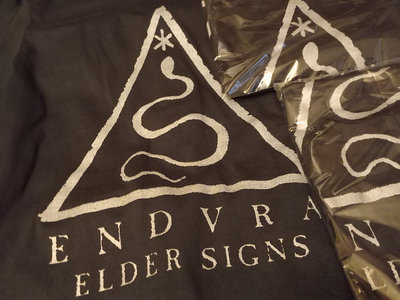 Endvra – Elder Signs T-Shirt (Silver on Black) main photo