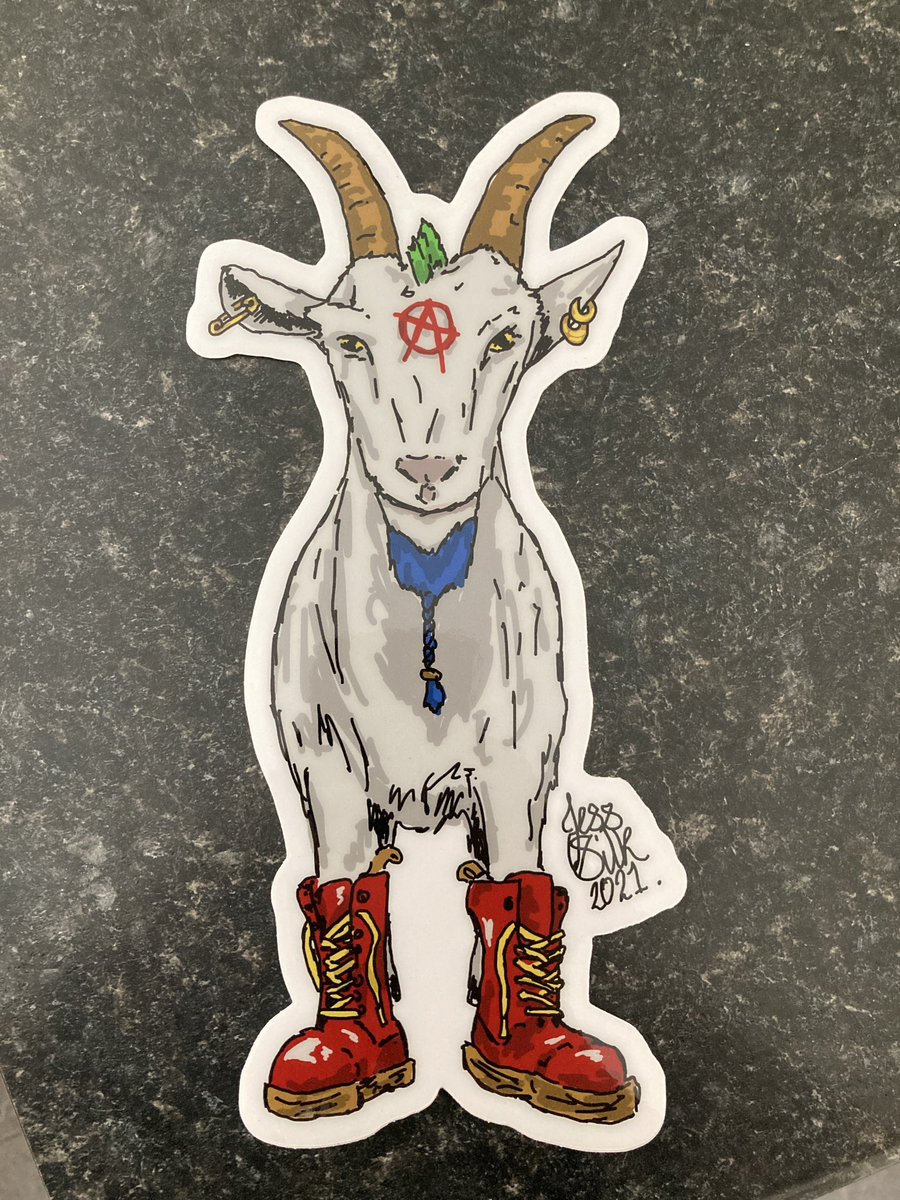 Heavy duty goat sticker Jess Silk
