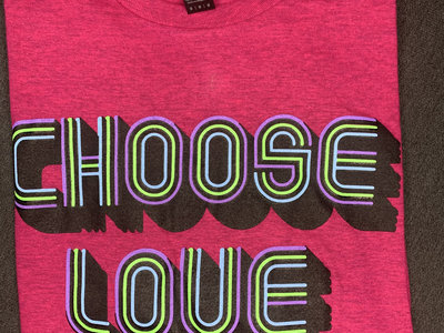 CHOOSE LOVE Band T-Shirt MAGENTA main photo
