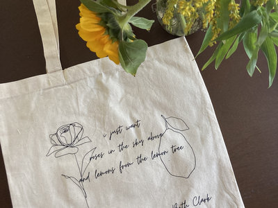 "Roses in the Sky" Lyric Cotton Tote Bag main photo