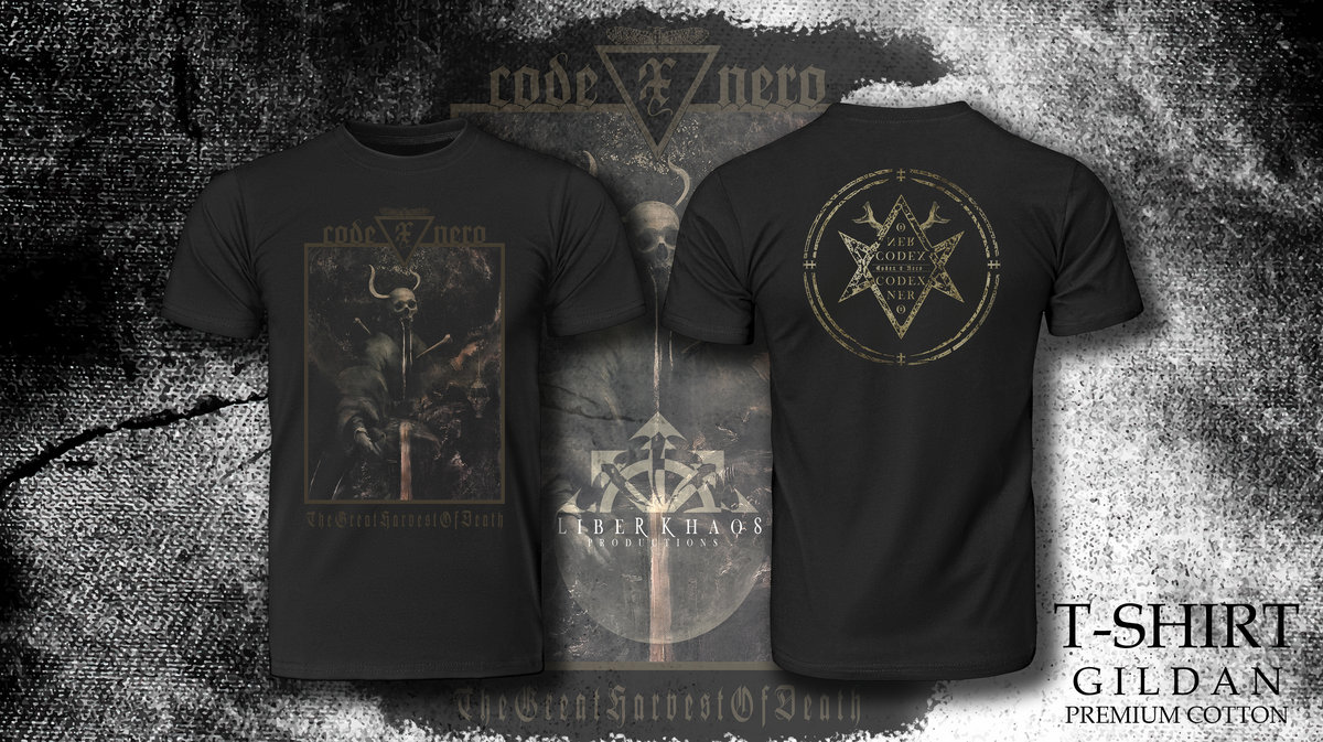 CODEX NERO Black Limited Edition T-shirt | LIBER KHAOS Productions