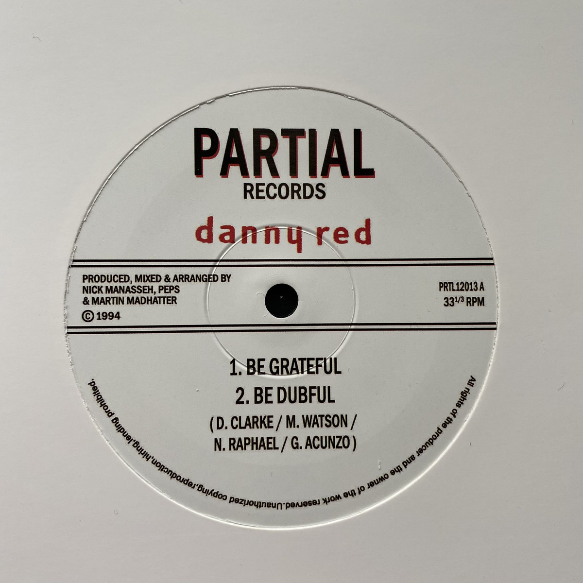 通販 送料無料  Be Grateful | Danny Red / Manasseh | Partial Records その他