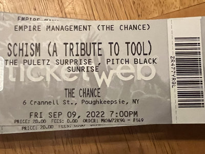 Tickets for show on September 9th main photo