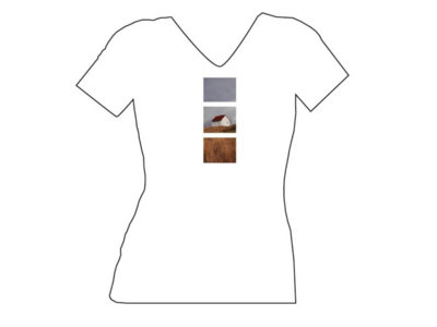 White V neck t shirts (Saturna Tryptch or Piggery image) main photo