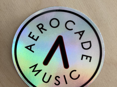 Aerocade logo iridescent holographic sticker main photo