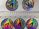 Aerocade logo iridescent holographic sticker photo 