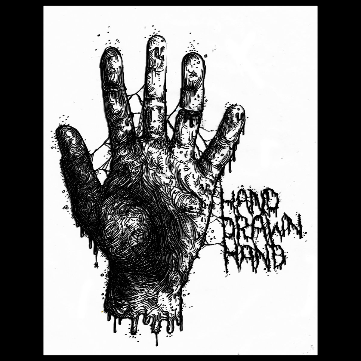 Hand drawn hand T shirt