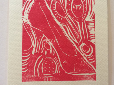 Limited edition lino print with download code for new EP 'Six Out Of Nine' by Julie Murphy main photo