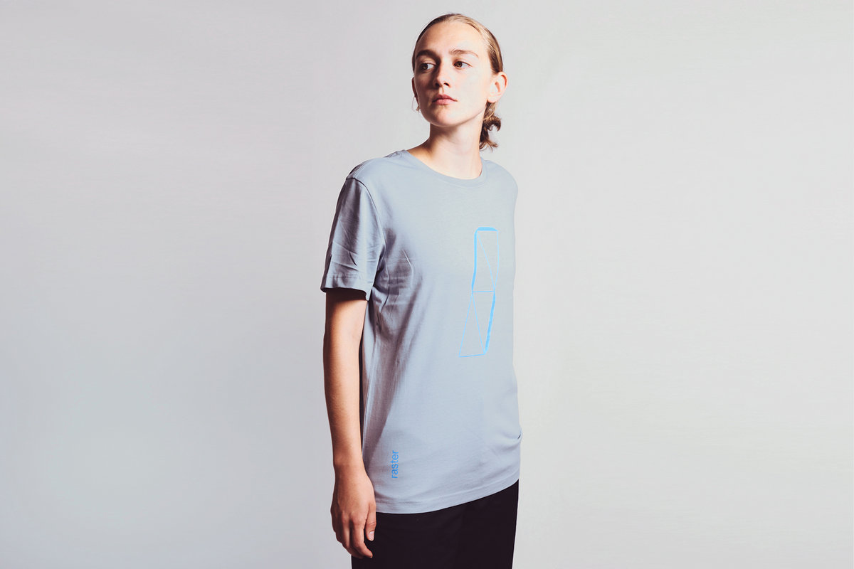 Raster Merch T-Shirt 2022 Edition - Blue | raster - artistic platform