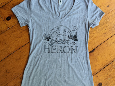 Green Heron Women's T-Shirt - Mountains (Grey) main photo