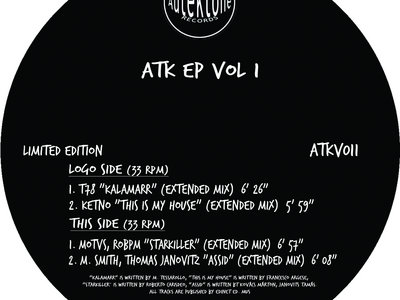 12" Exclusive Vinyl - Various Artists - ATK Ep Vol. 1 - (Last Copies) main photo