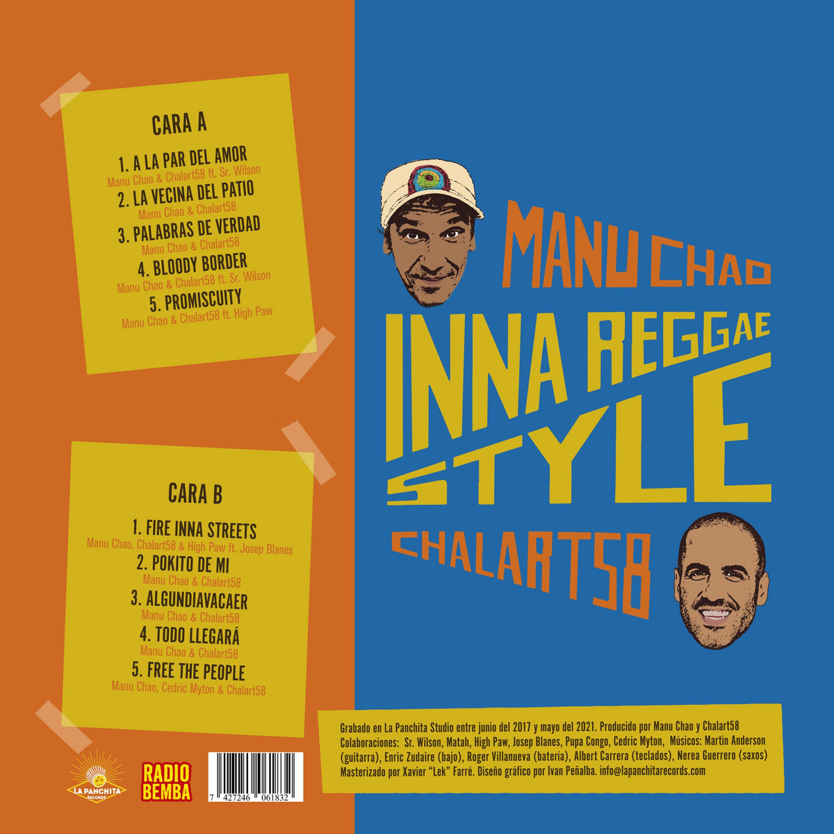 西LP Manu Chao , Chalart58 Inna Reggae Style PRVM0001 La Panchita Records /00260 LP Vinyl 12
