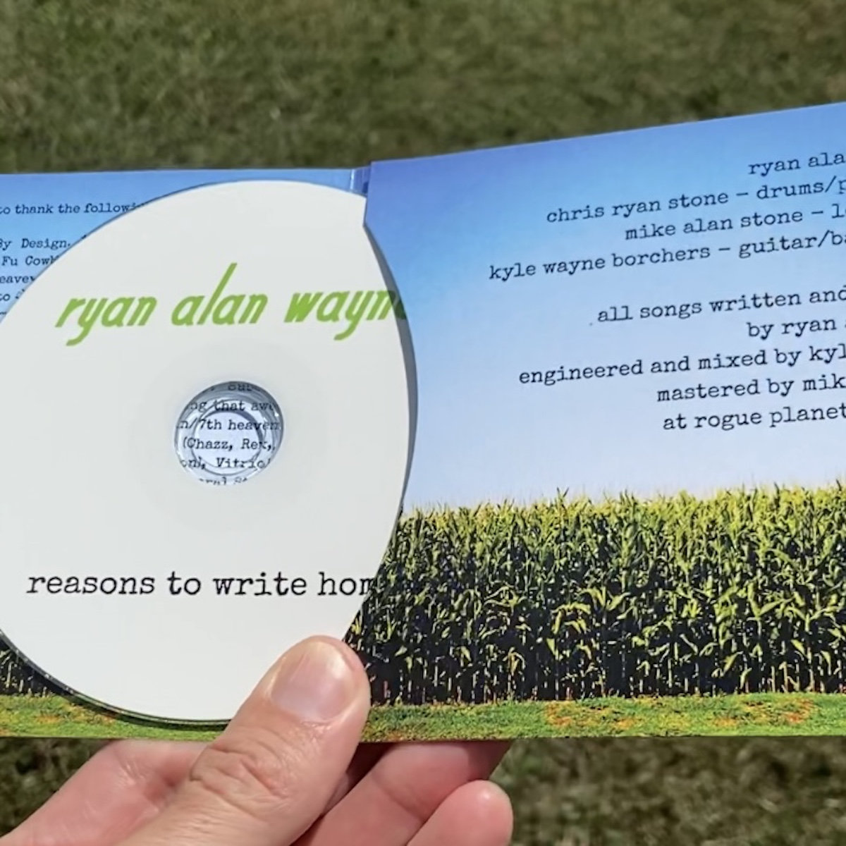 Write Home Reasons To Write Home | Ryan Alan Wayne