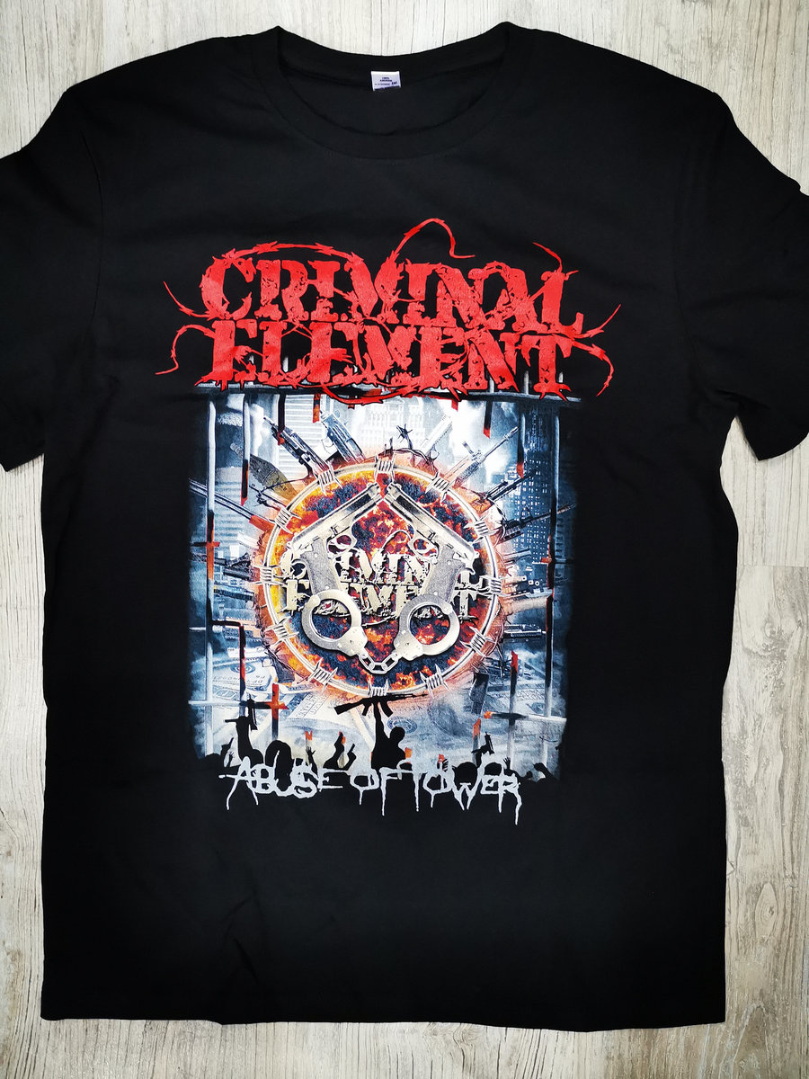 CRIMINAL ELEMENT Abuse Of Power T-shirt Black/White | coyoterecords