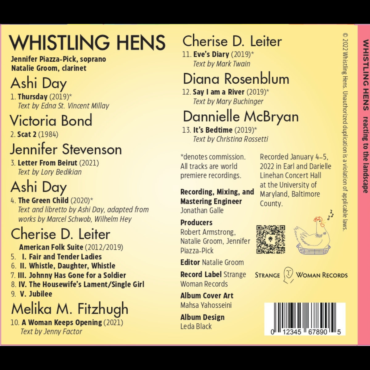 Reacting to the Landscape Whistling Hens