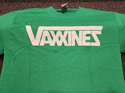 Green shirt with white ink VANS logo!! main photo