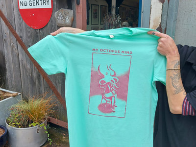 Pink on Mint green T-shirt - Size S main photo