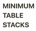 Minimum Table Stacks image