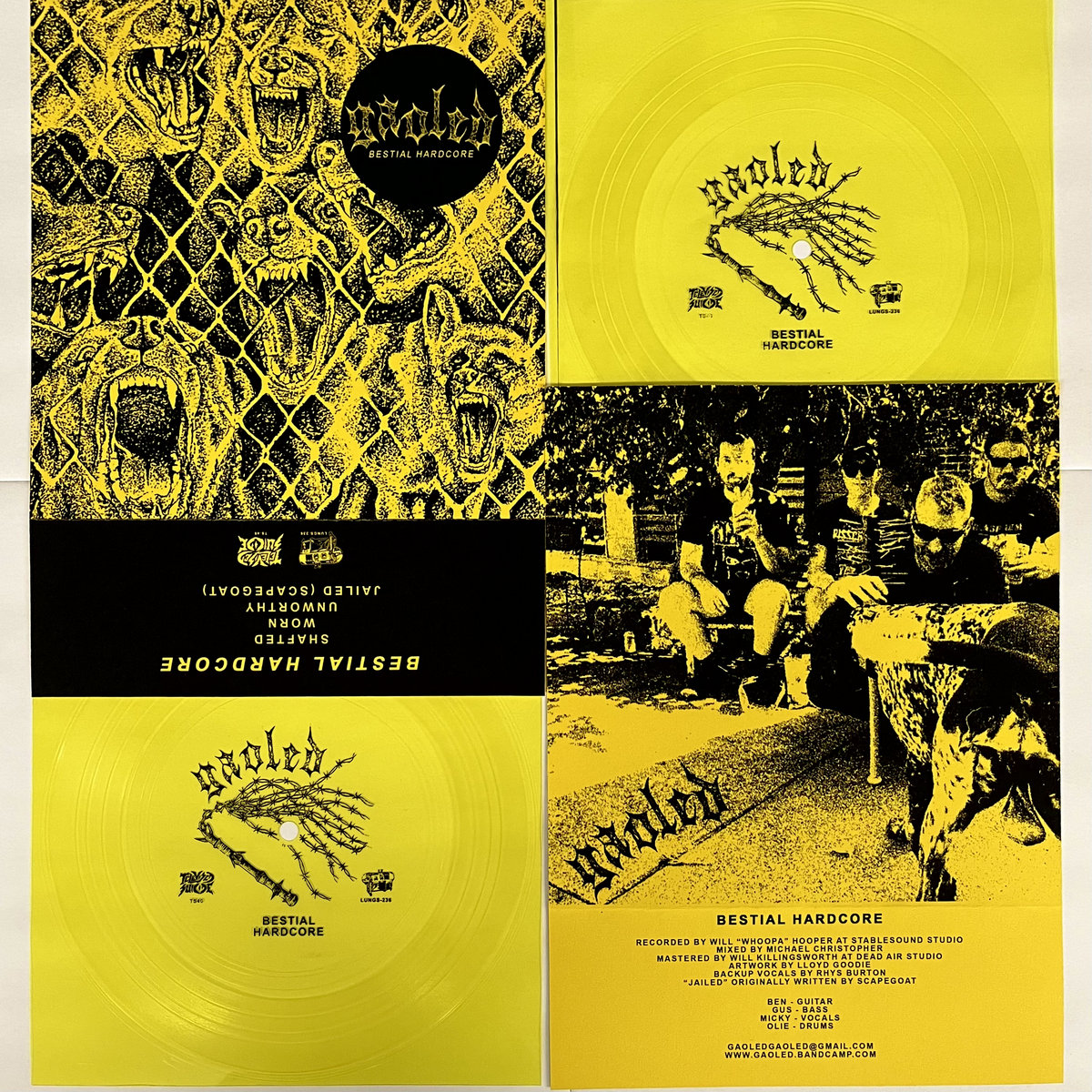 Bestial Hardcore flexi (LUNGS-236) | GAOLED | IRON LUNG Records Bestial Hardcore flexi (LUNGS-236) | GAOLED | IRON LUNG Records