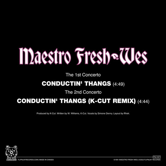 Conductin' Thangs (FNJ-027) | Maestro Fresh Wes | Flipout