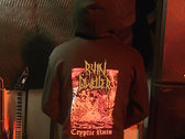 Zip-Up "Cryptic Ruin" Toxic Green & White on Black Hoodie photo 