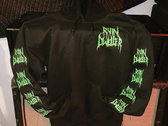 Pull-Over "Cryptic Ruin" Toxic Green & White on Black Hoodie photo 