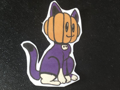 Halloween Pumpkin Cat Sticker main photo
