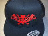 'Bat Logo Design' - (Blk/Red) - Mesh Snapback Hat photo 