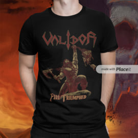 Black &amp; Full Triumphed Cover T-shirt + Stickers., image 1