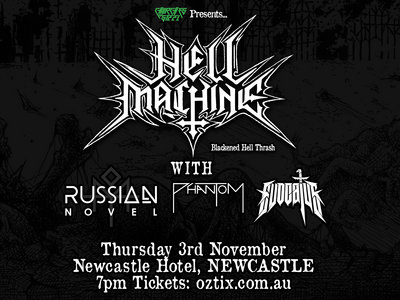 Ticket for Hell Machine (NT) - Blackened Hell Thrash - Newcastle Hotel - 3/11/22 main photo
