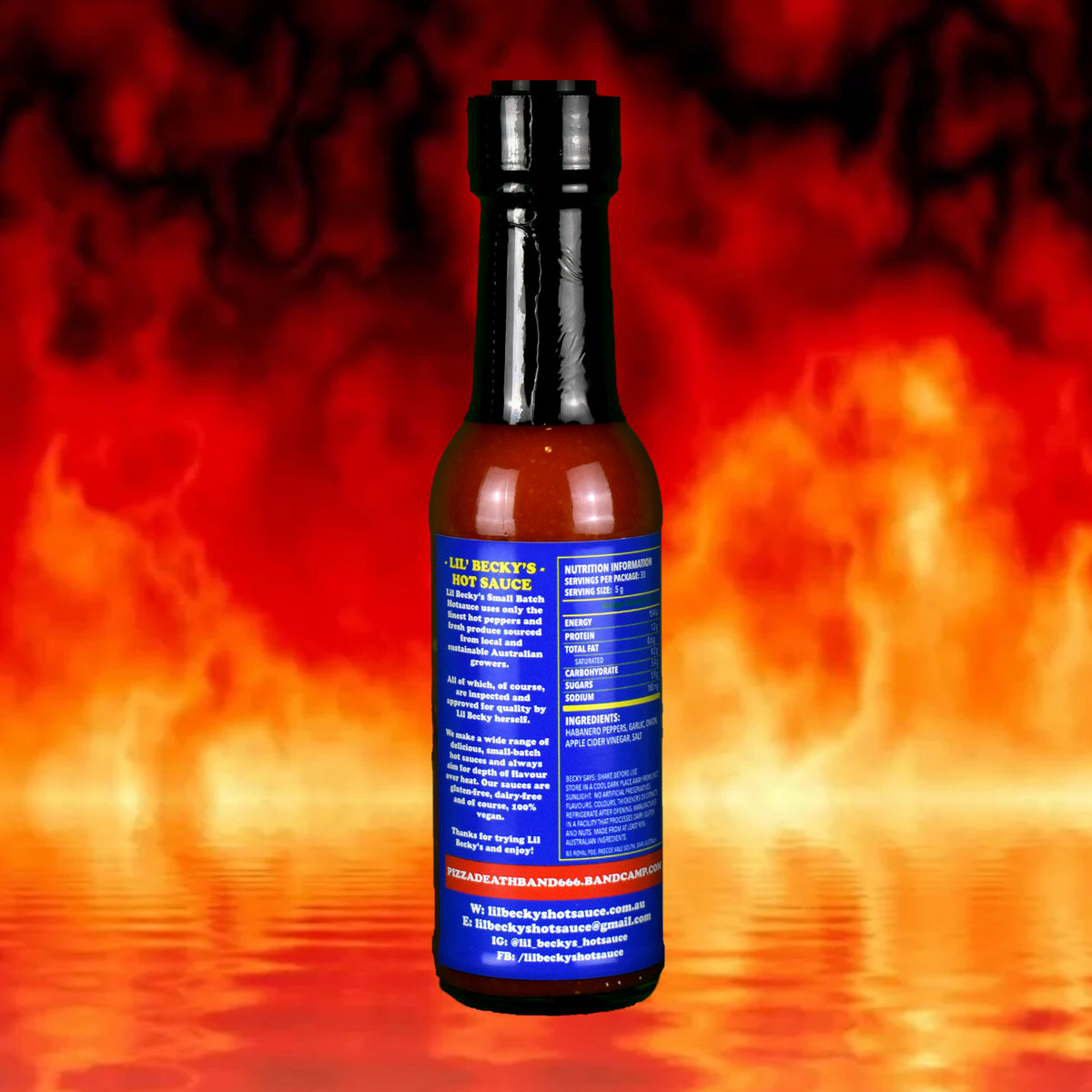 Pizza Death Hot Sauce Made by Lil Beck's Hot Sauce Pizza Death